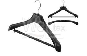 вешалка костюм 440*40мм с перекл. цв черный (уп 80шт) r44 купить по цене 49.7 руб - в интернет-магазине Веллтекс | Калуга

