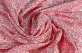 ткань штапель 100гр/м2, 100вск, 146см, цветы, розовый, vt-11157/d7/c#7 tog01 купить по цене 244 руб в розницу от 1 метра - в интернет-магазине Веллтекс
